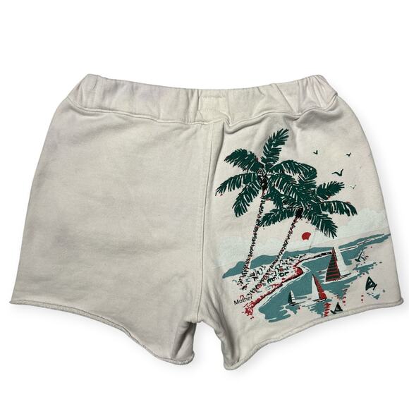 MOTHER The Quickie Roller Short Fray XS California Coast Tie Dye White Sweat - Picture 1 of 12